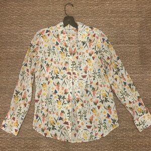 Equipment silk butterfly blouse